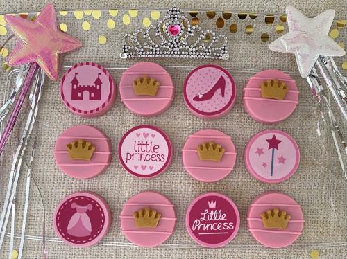 Little princess birthday edible cupcake toppers